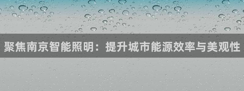 聚焦南京智能照明:提升城市能源效率与美观
